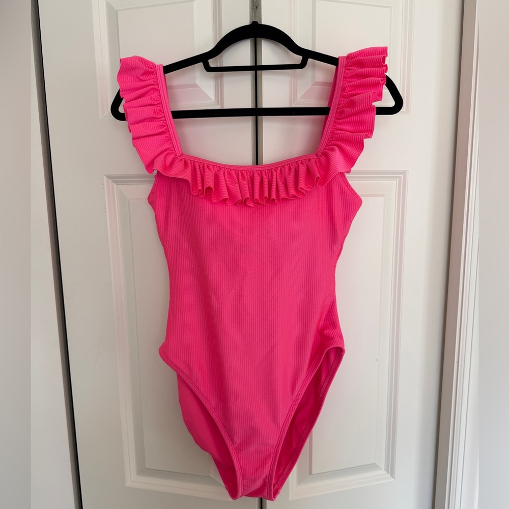 Lilly Pulitzer Aemma Ruffle Pink Swimsuit